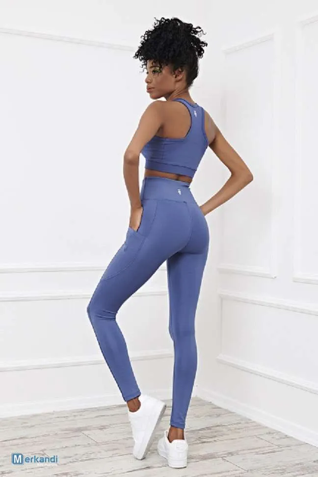 24123 ACTIVEWEAR PUSH UP LEGGINGS CON BOLSILLO - Leggings push up para mujer - Push up tela en caderas - Banda elástica para ref