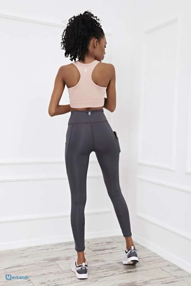 24123 ACTIVEWEAR PUSH UP LEGGINGS CON BOLSILLO - Leggings push up para mujer - Push up tela en caderas - Banda elástica para ref