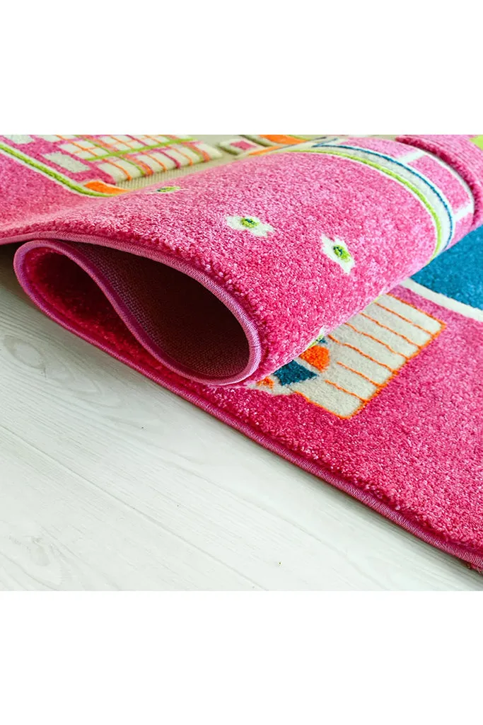 3D Play Rug - Playhouse Pink (Large)