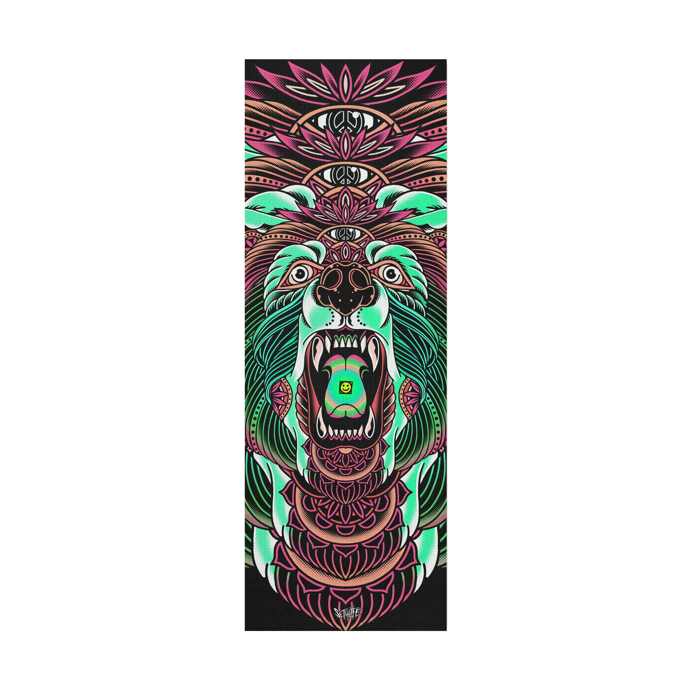 ACID BEAR LIME YOGA MAT