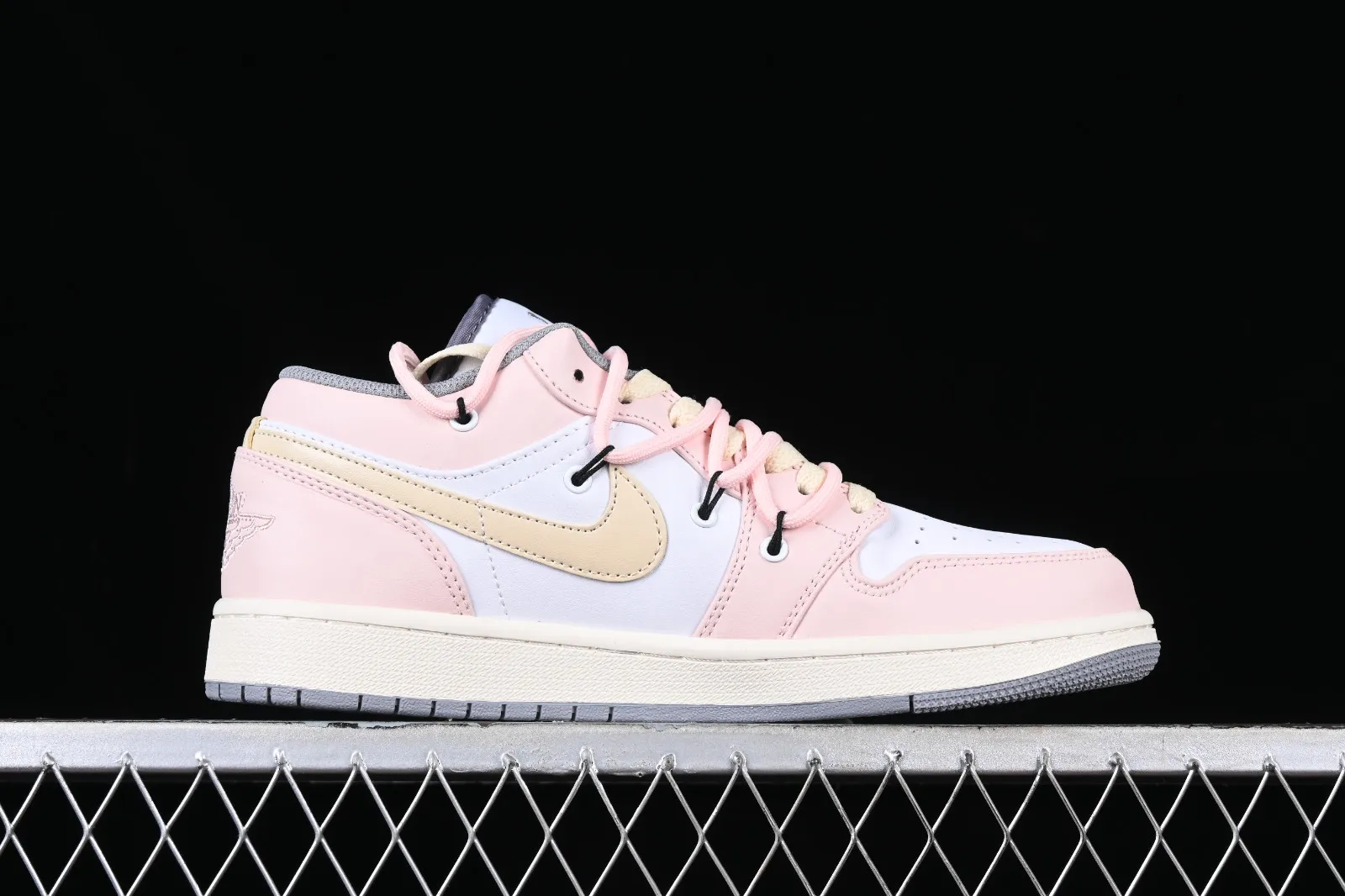 Air Jordan 1 Low Pink Yellow Grey 553558-053