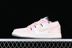 Air Jordan 1 Low Pink Yellow Grey 553558-053