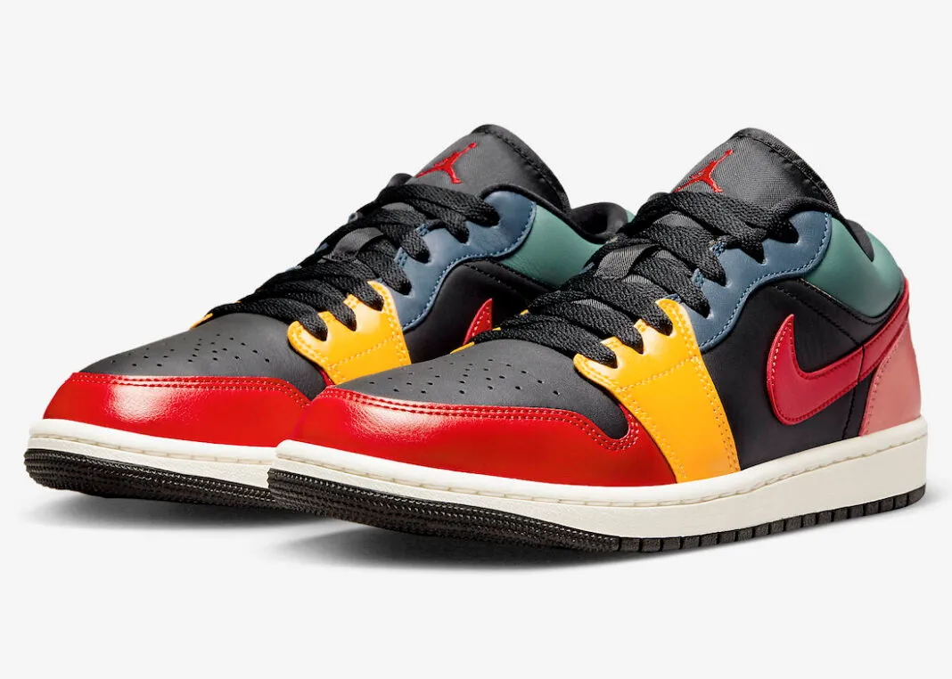 Air Jordan 1 Low SE Black Taxi Fire Red Multi-Color DN3739-060