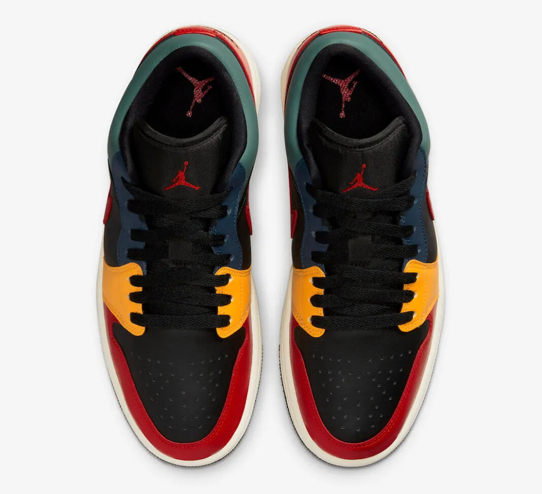 Air Jordan 1 Low SE Black Taxi Fire Red Multi-Color DN3739-060