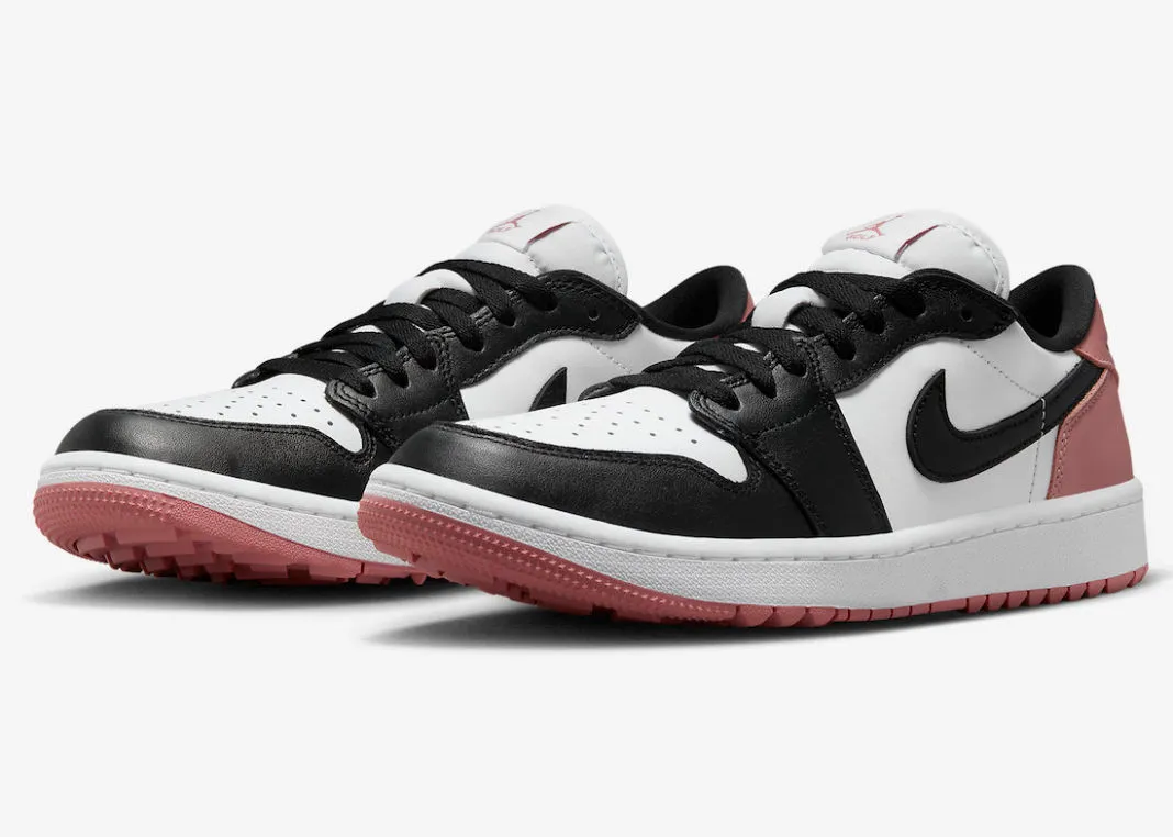 Air Jordan 1 Retro Low Golf Rust Pink White Black DD9315-106