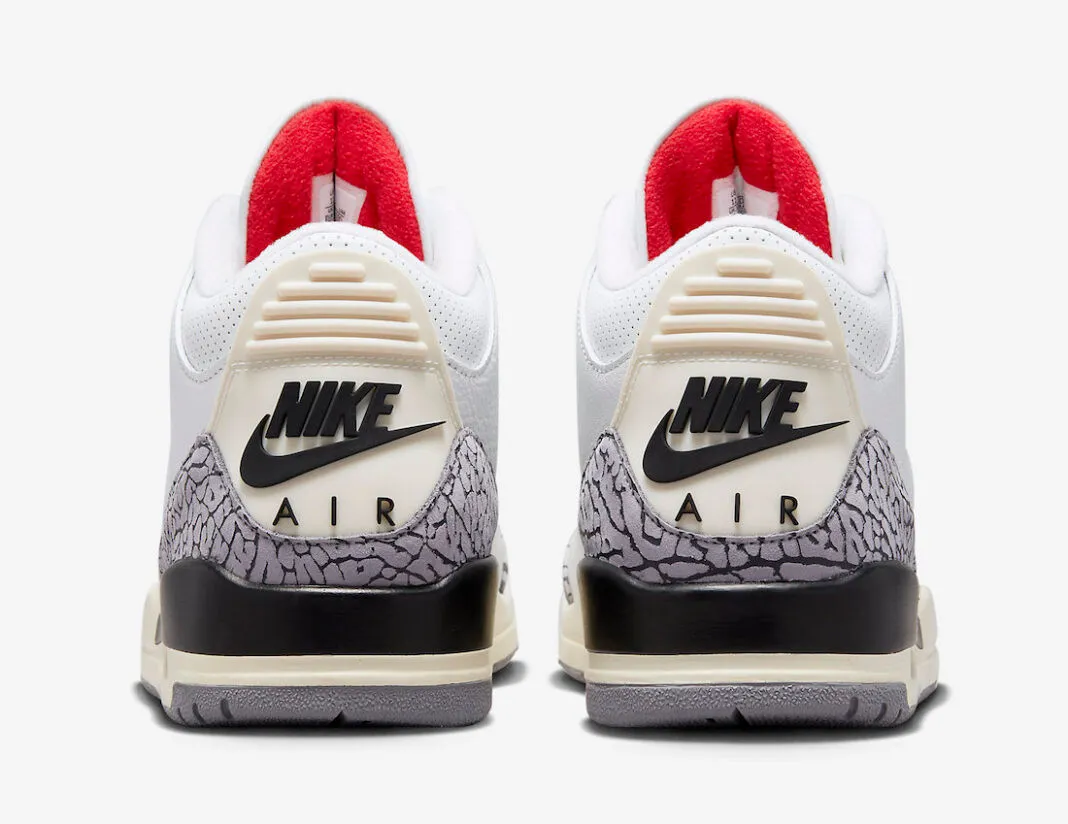 Air Jordan 3 Retro Summit White Cement Reimagined Fire Red Black DN3707-100