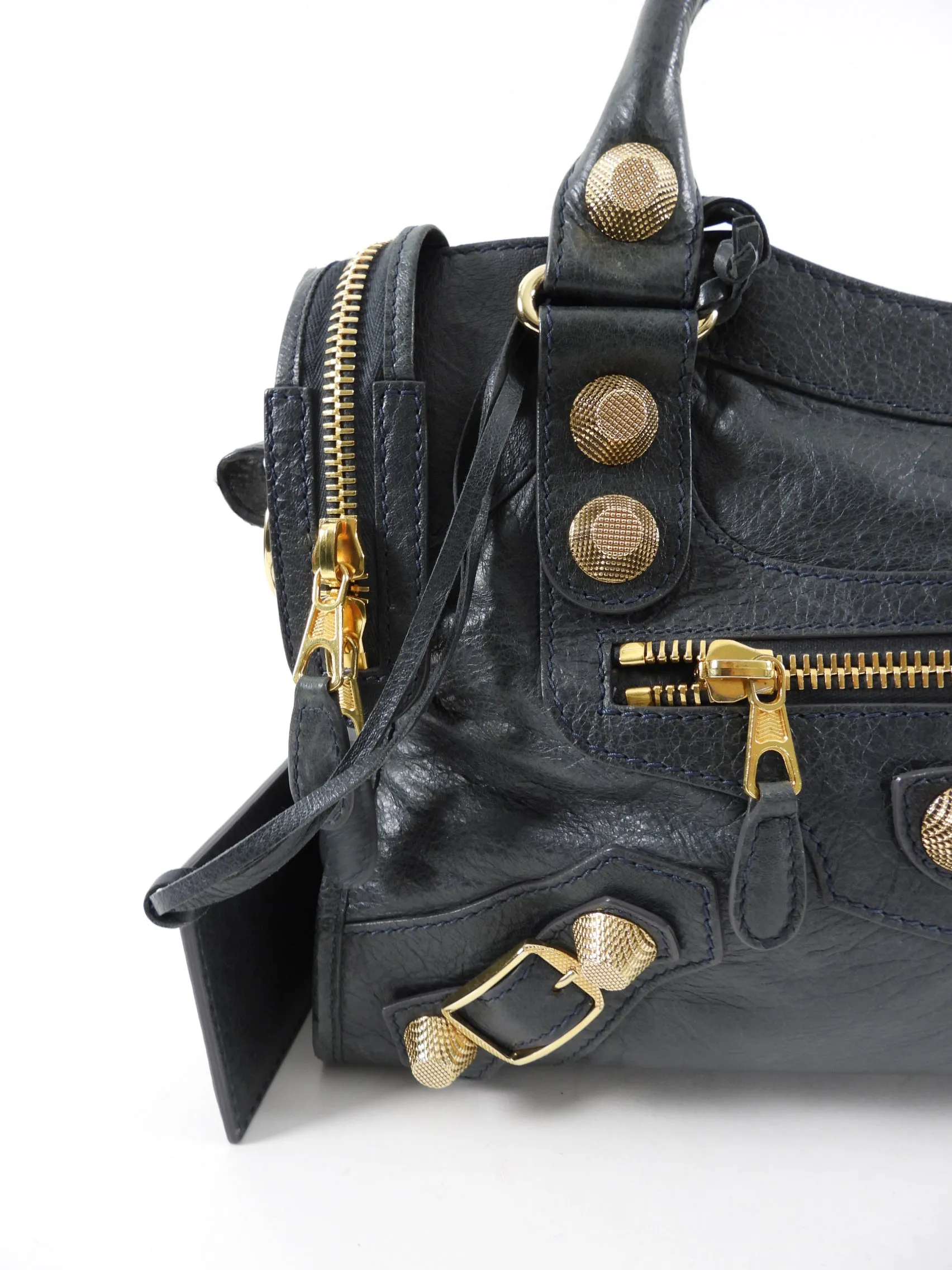 Balenciaga Anthracite Grey Giant 21 Goldtone City Bag