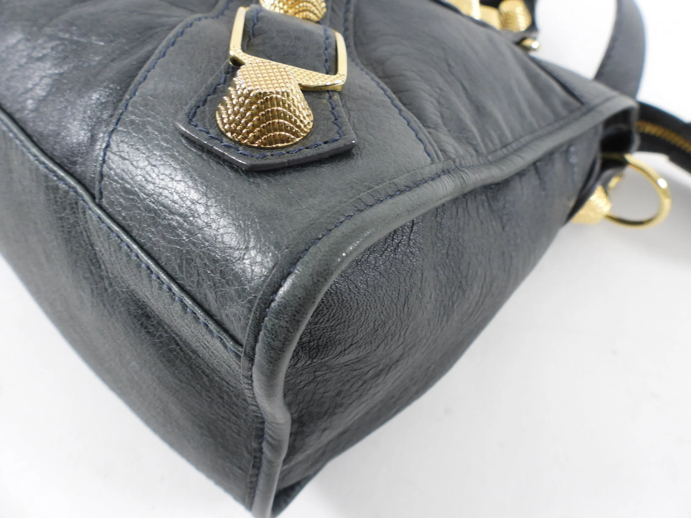 Balenciaga Anthracite Grey Giant 21 Goldtone City Bag