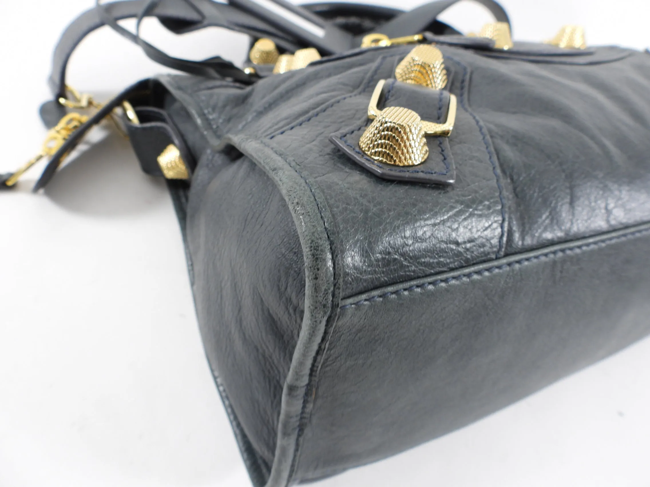 Balenciaga Anthracite Grey Giant 21 Goldtone City Bag