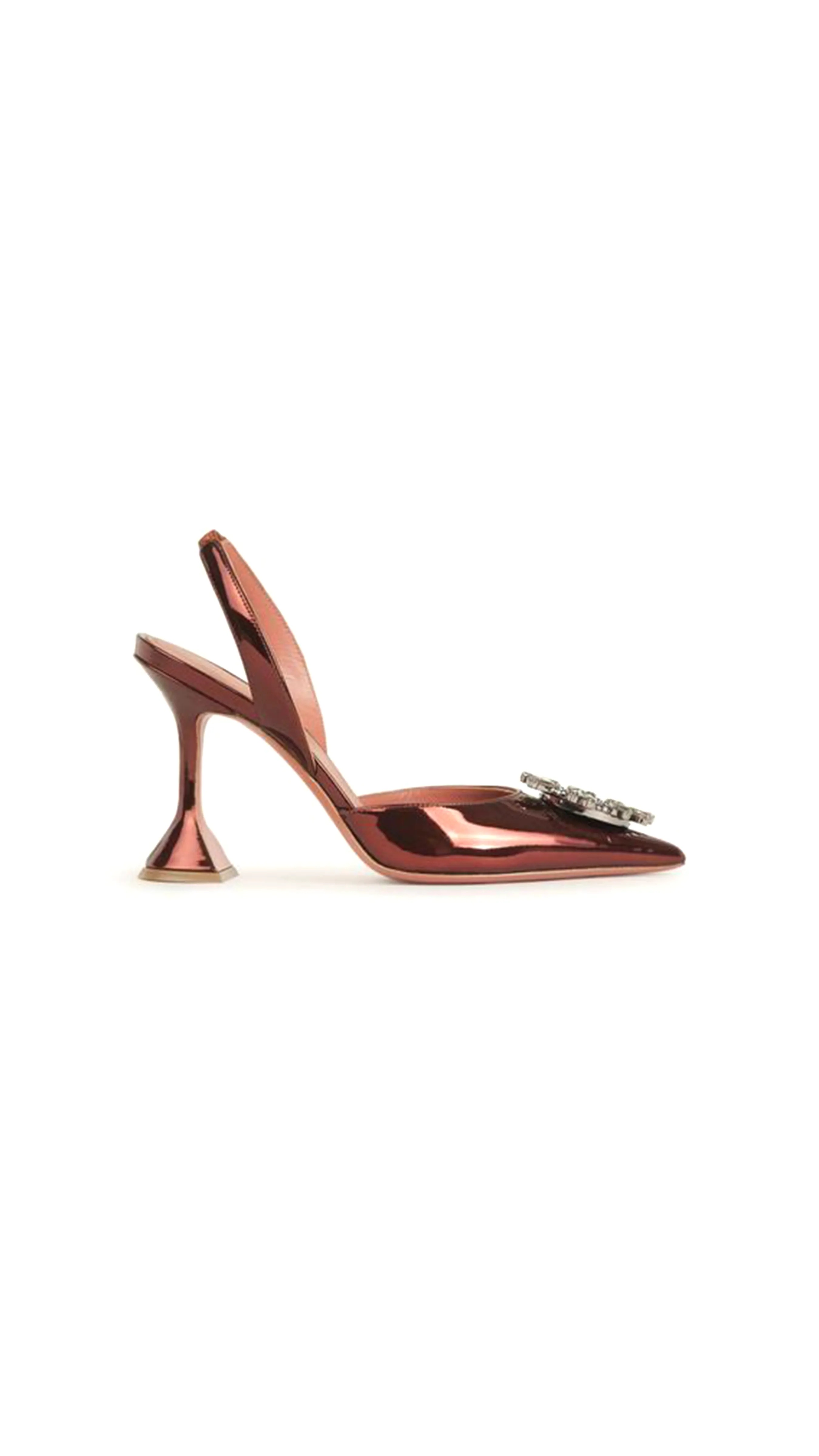 Begum Slingback Mirror Pump - Brown