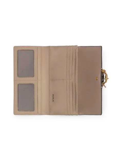 billetera tous  mediana hold wild beige