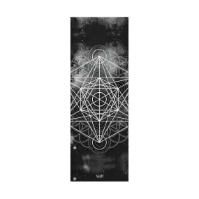 BLACK SPACE METATRONS CUBE YOGA MAT