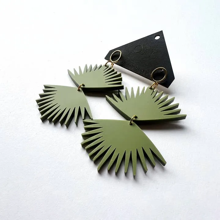 Botanical-Inspired Lightweight Acrylic Earring: Yucca