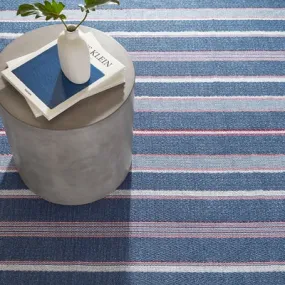 Camden Stripe Cotton 2x3 Rug in Denim