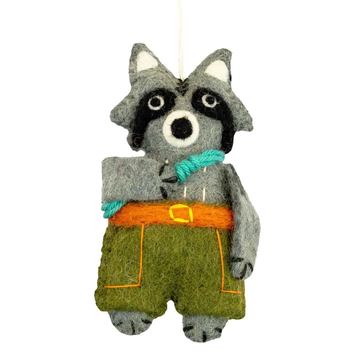 Camp Raccoon Felt Ornament