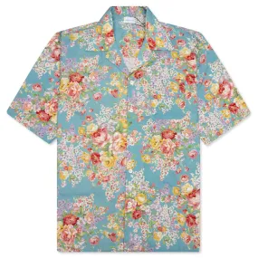 Camp Shirt - Blue Tuscan Floral