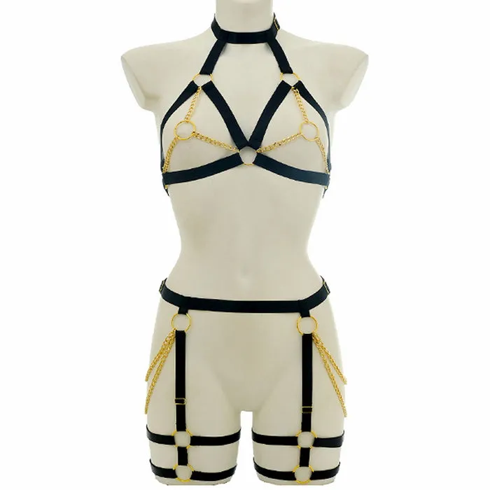 Chain Drape Caged Body Frame Harness