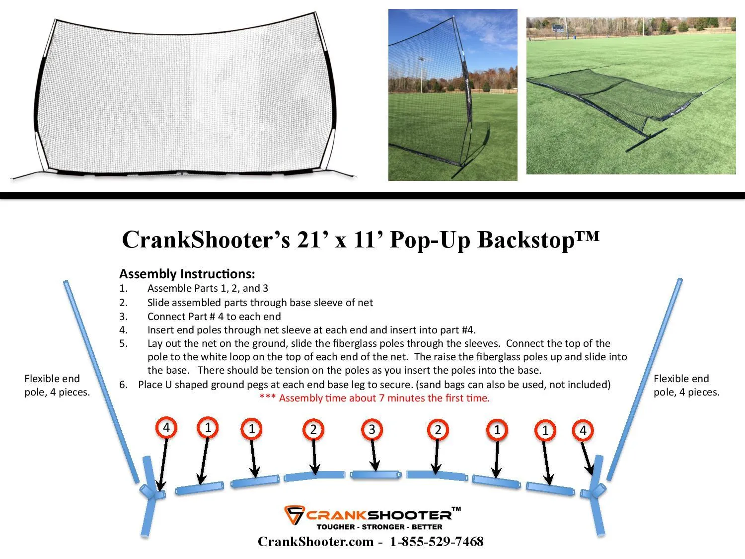 Christmas in July! - 25% OFF! - Pop-Up Backstop 21' x 11' by Crankshooter - Sale Ends 7/31 @ Midnight - FREE SHIPPING