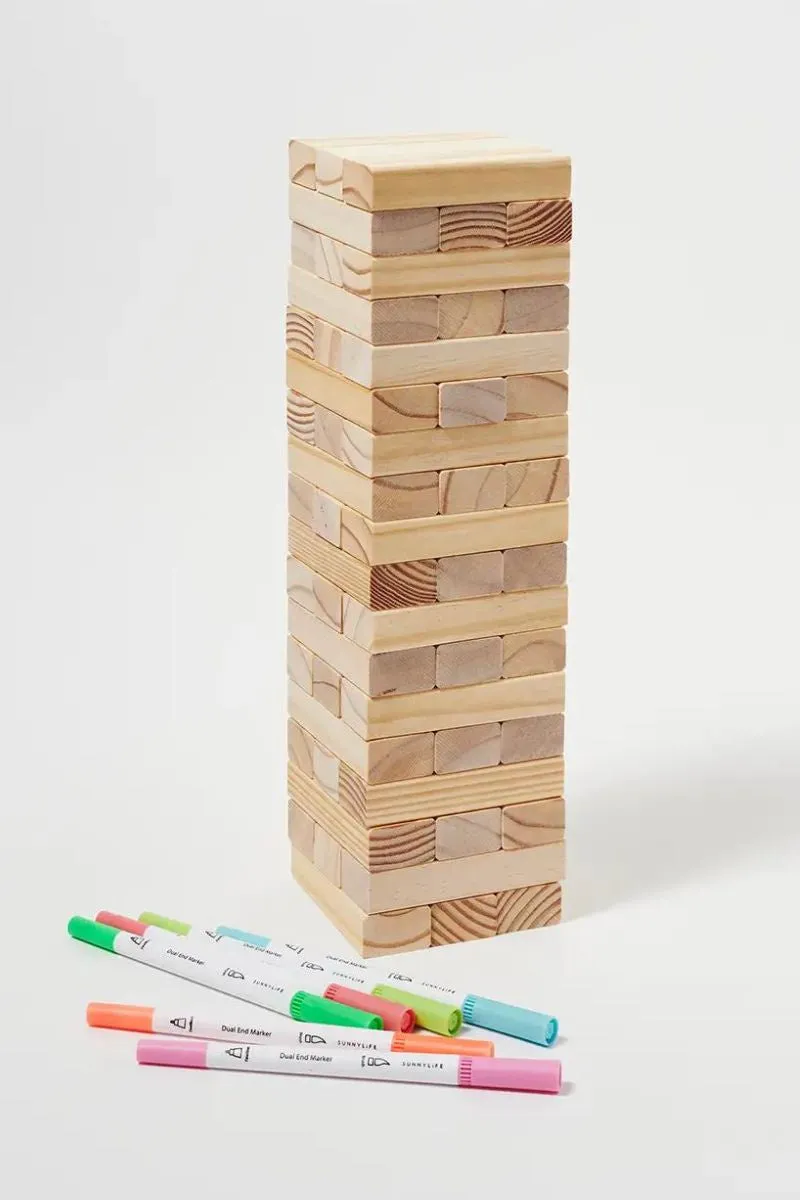 Colour-In Jumbling Tower Set Majorelle