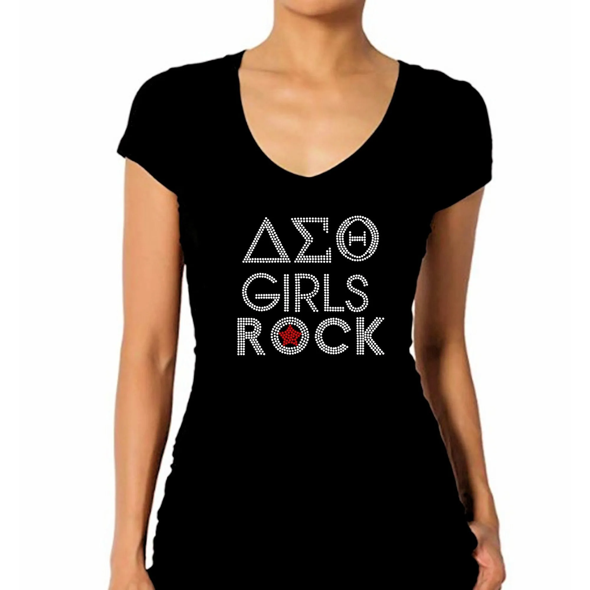 Delta Sigma Theta Girls Rock Rhinestone Sorority T Shirt