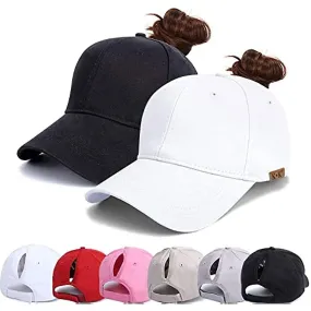 Direct Ponytail Baseball Cap - Mesh Cap Classic Plain Hat