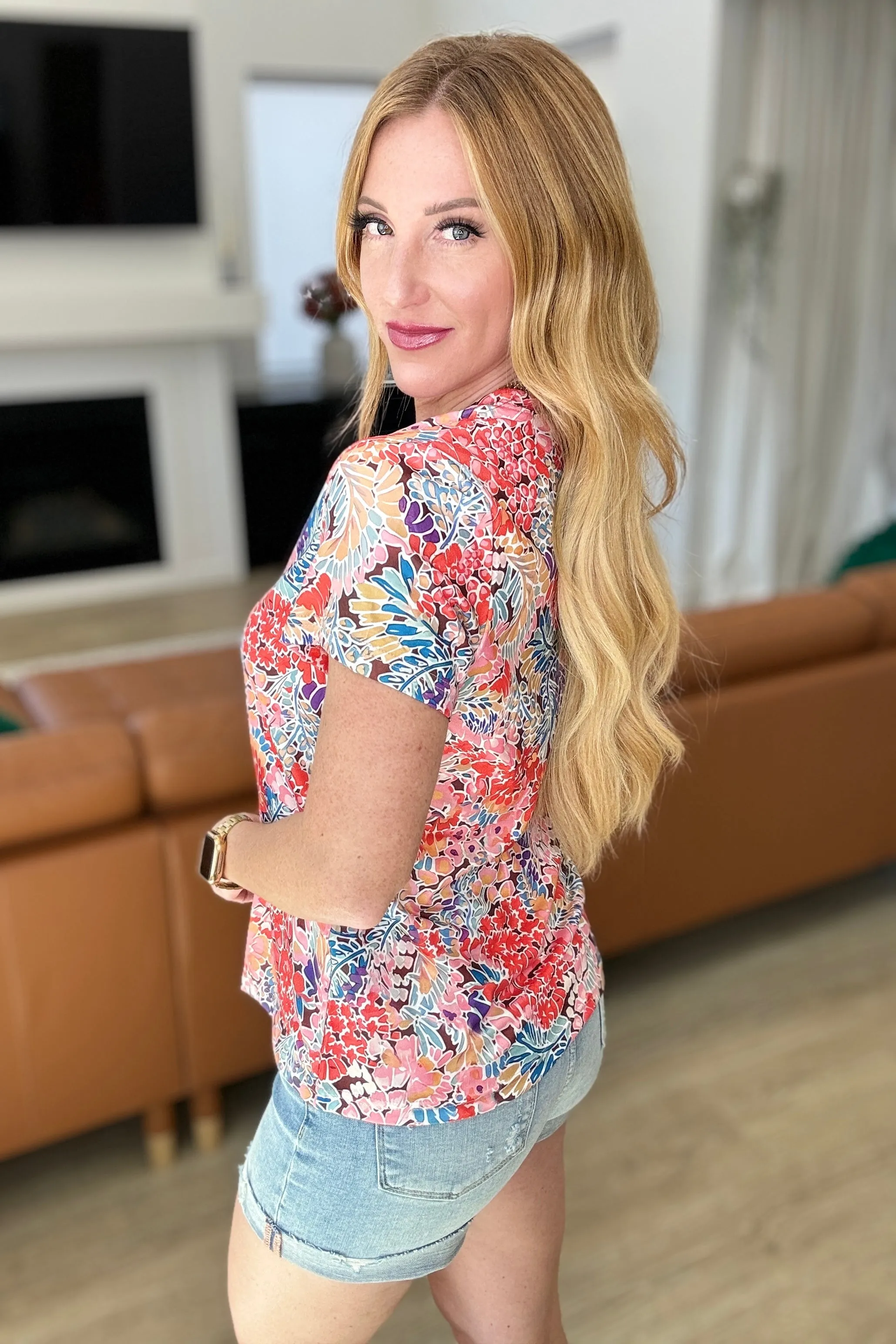 Floral Top with Flowers Everywhere