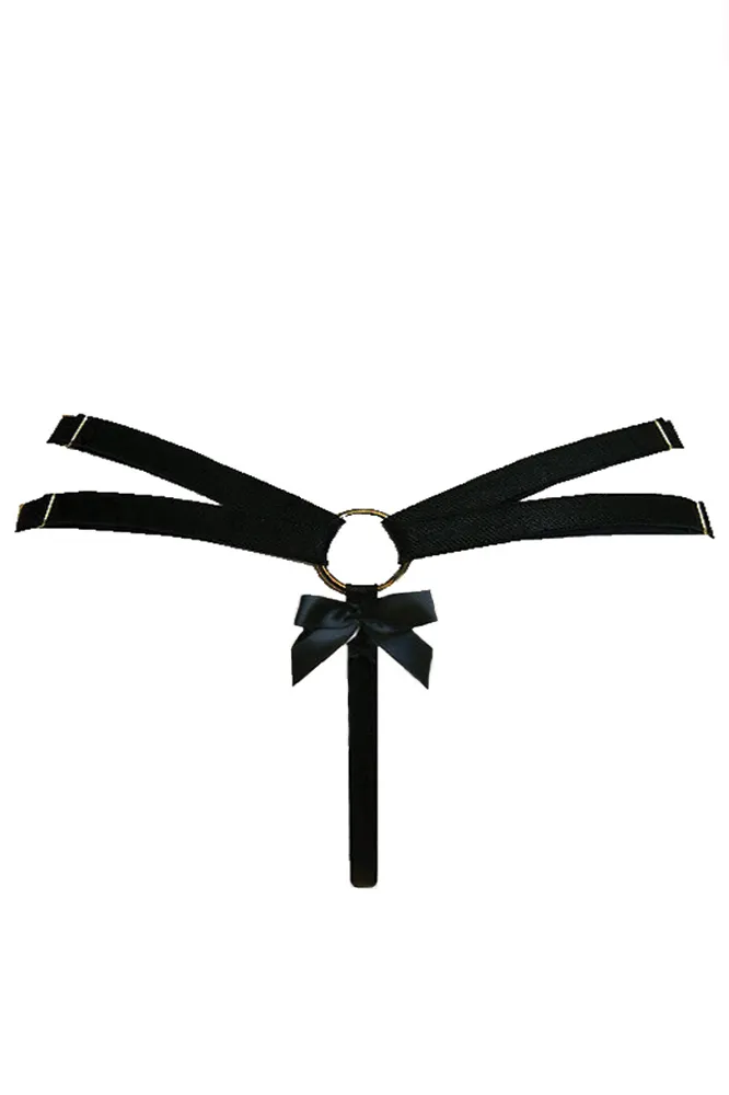 Harness Thong Black