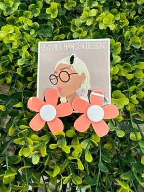 HH Coral Daisy Earrings