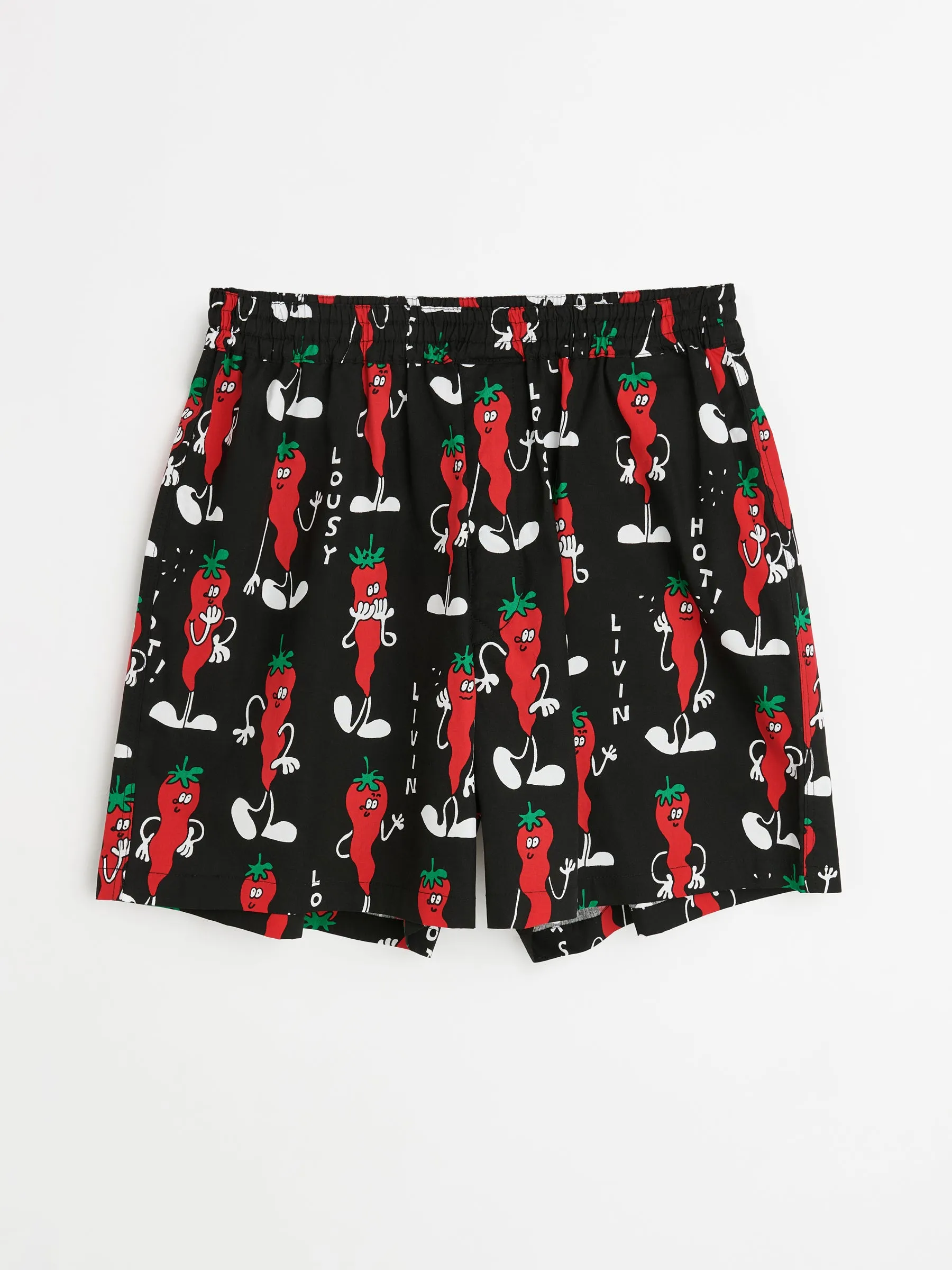 Junya Watanabe MAN x Lousy Livin Printed Boxer Shorts Black / Yellow