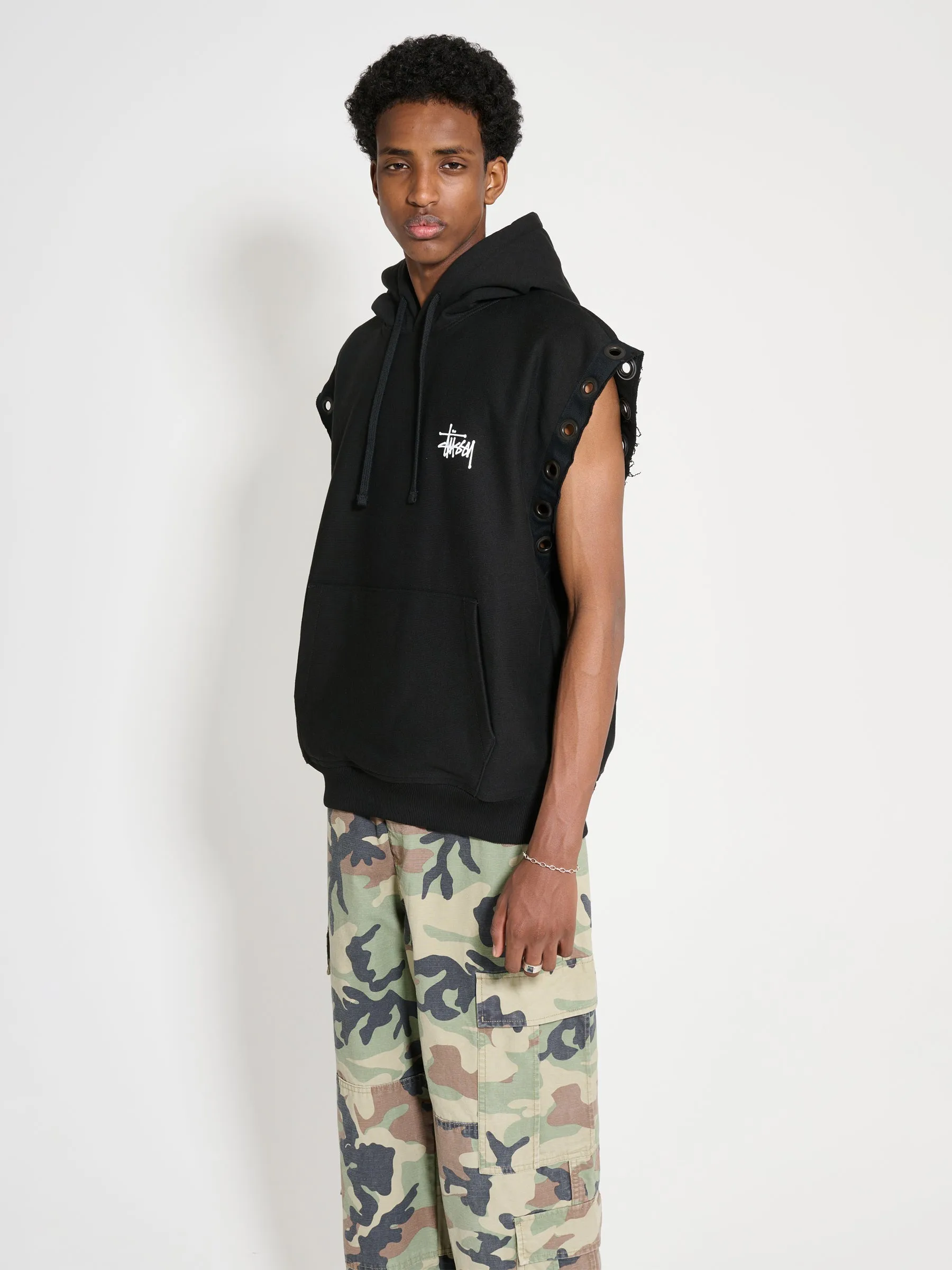 Junya Watanabe MAN x Stüssy Hooded Vest Customized Black