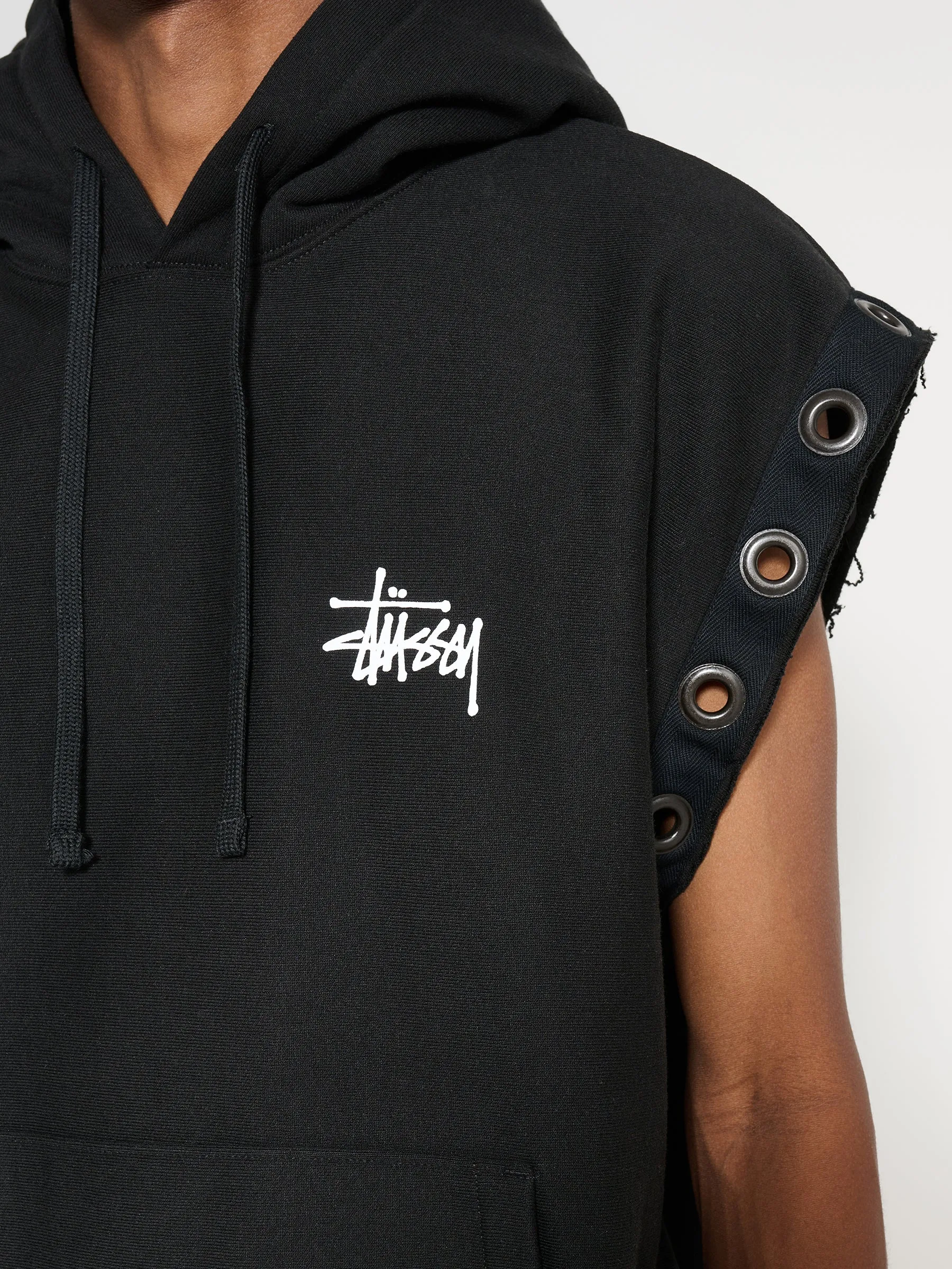 Junya Watanabe MAN x Stüssy Hooded Vest Customized Black