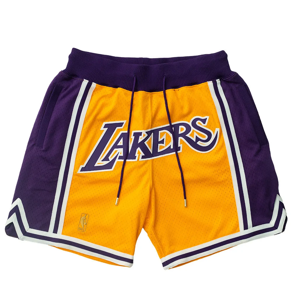 Just Don X Mitchell & Ness  Los Angeles Lakers Basketball Short - 7inch Inseam