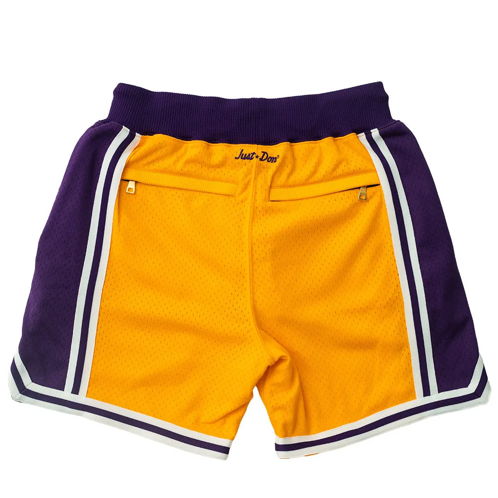 Just Don X Mitchell & Ness  Los Angeles Lakers Basketball Short - 7inch Inseam