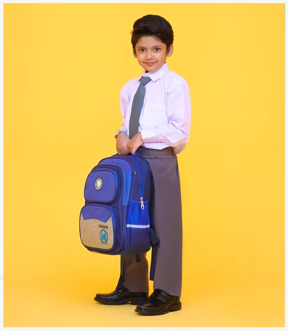 KA0016-BLUE-School Bag For Girls