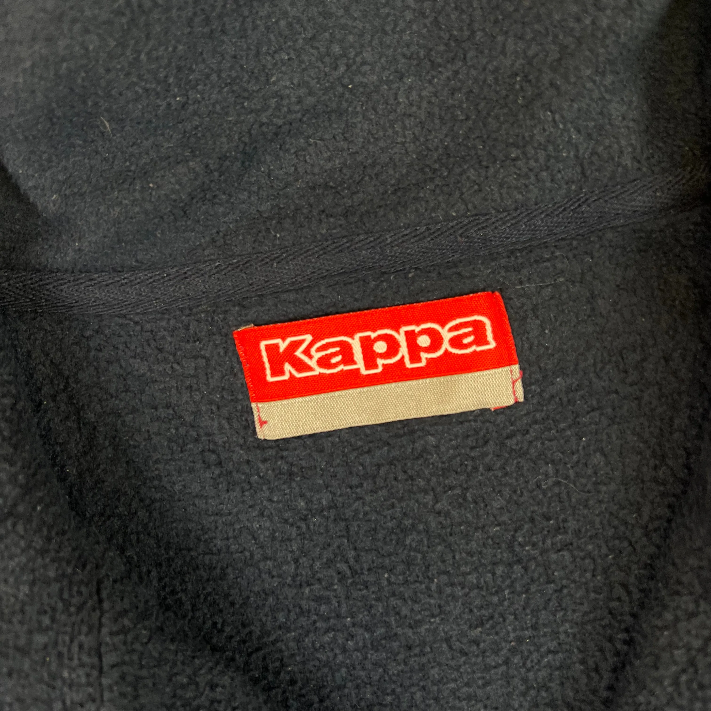 Kappa Embroidered Logo Quarter-Zip Fleece Navy