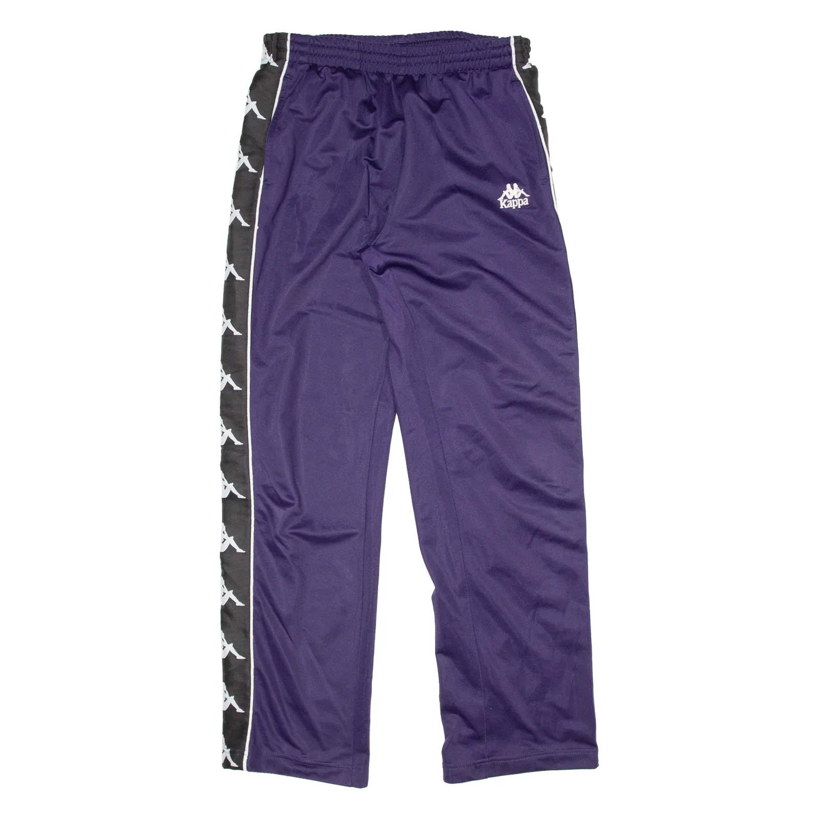 KAPPA Womens Track Pants Purple Straight L W32 L30