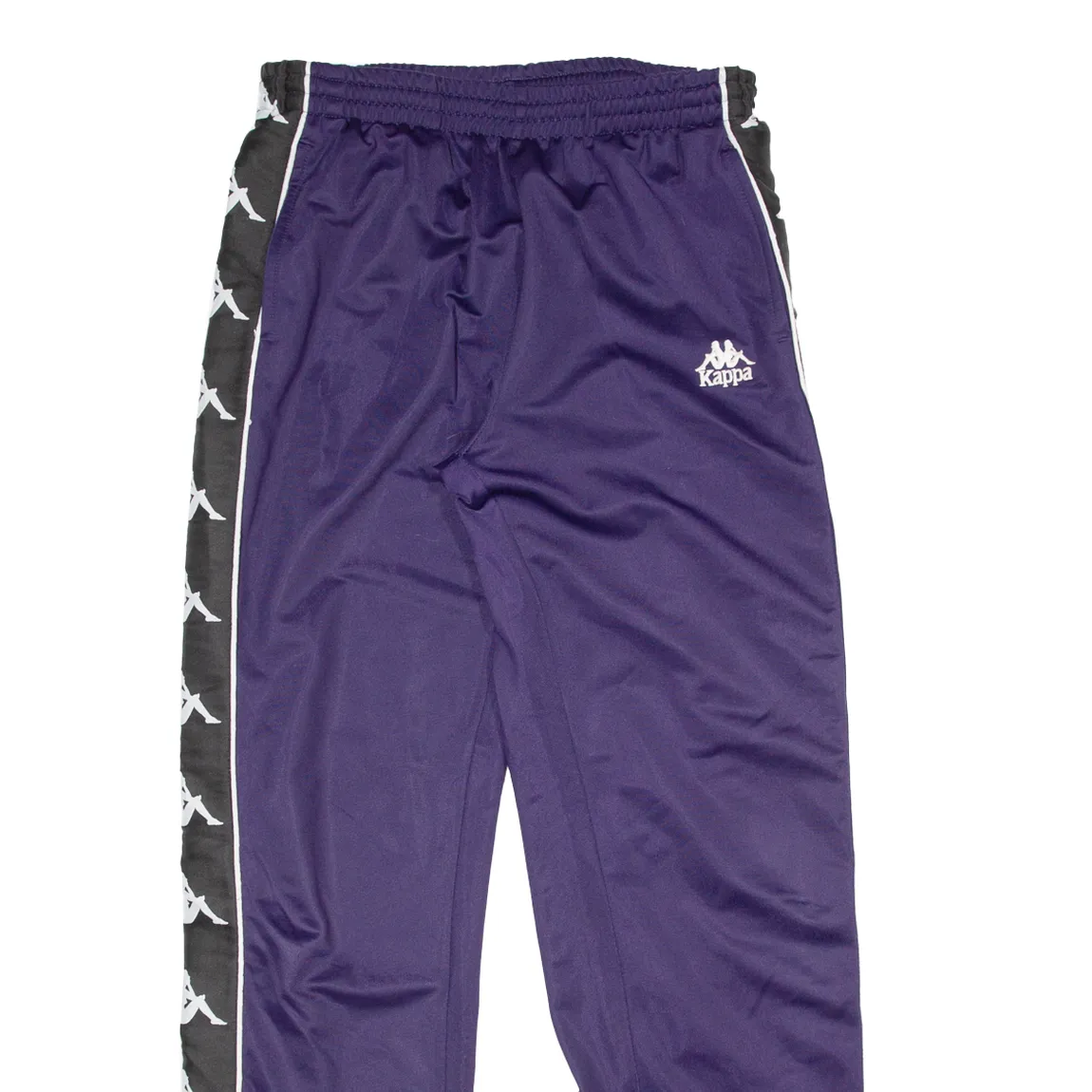 KAPPA Womens Track Pants Purple Straight L W32 L30