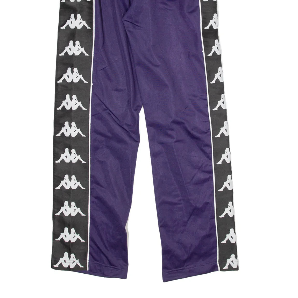 KAPPA Womens Track Pants Purple Straight L W32 L30