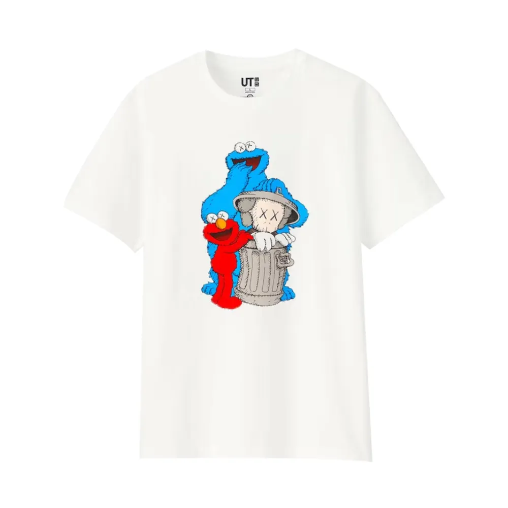 KAWS Uniqlo Sesame Street Companion Trash Can T-Shirt