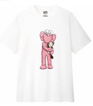 KAWS x Uniqlo Pink BFF Tee White