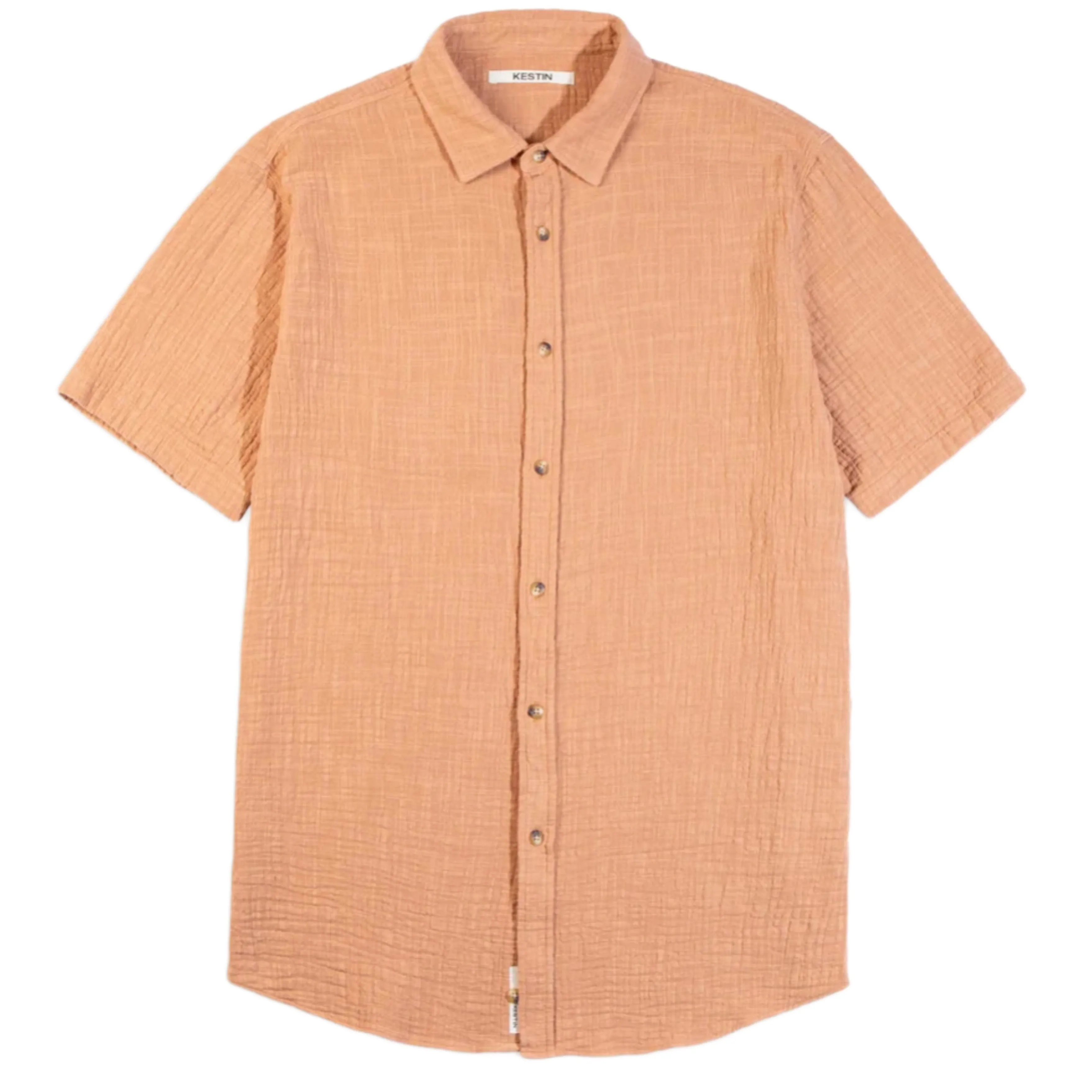 KESTIN Aberlady Terracotta Shirt - Textured Cotton - Buy Online