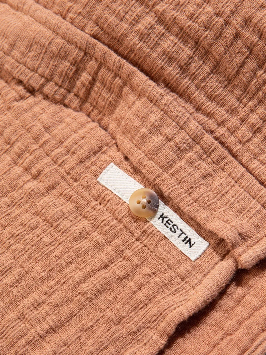 KESTIN Aberlady Terracotta Shirt - Textured Cotton - Buy Online