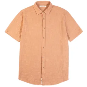 KESTIN Aberlady Terracotta Shirt - Textured Cotton - Buy Online