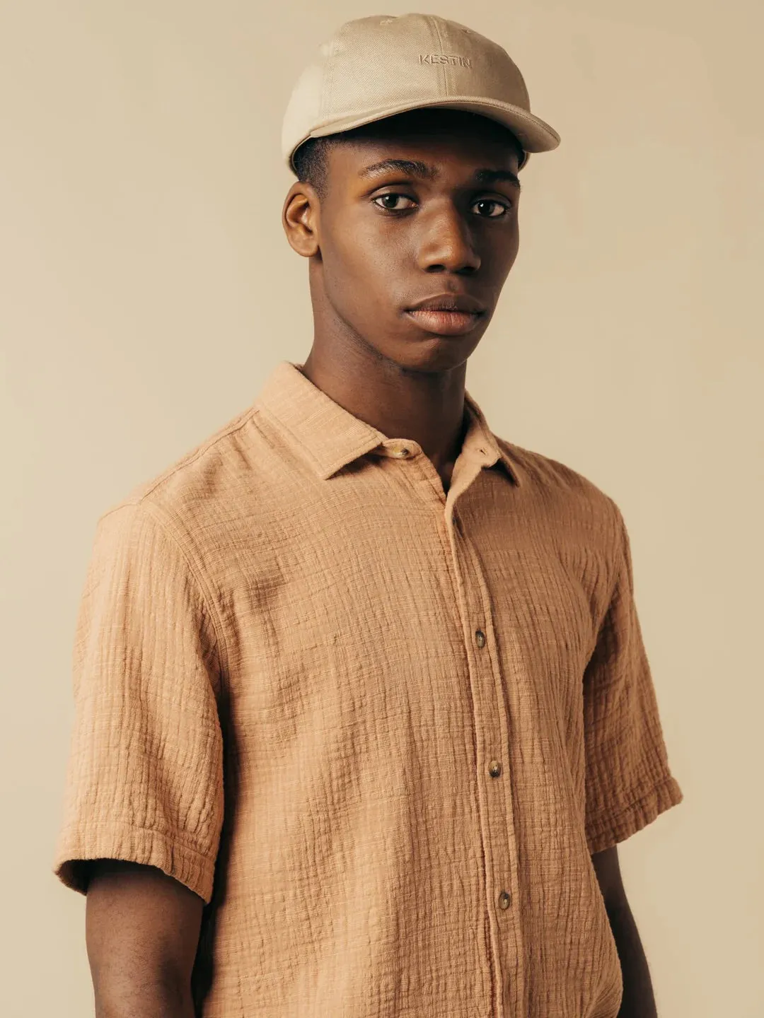 KESTIN Aberlady Terracotta Shirt - Textured Cotton - Buy Online