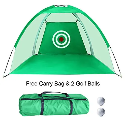 Kids Golf Hitting Net, Mat & Balls Bundle - 6 Foot Golf Practice Net & Golf Mat