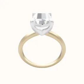 Knife Edge Engagement Ring With Four Prong Head