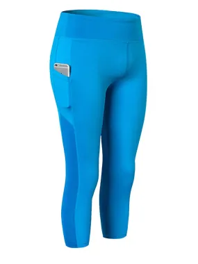 Ladies Mid-waist Tight Yoga Pants Mid-trousers Fitness