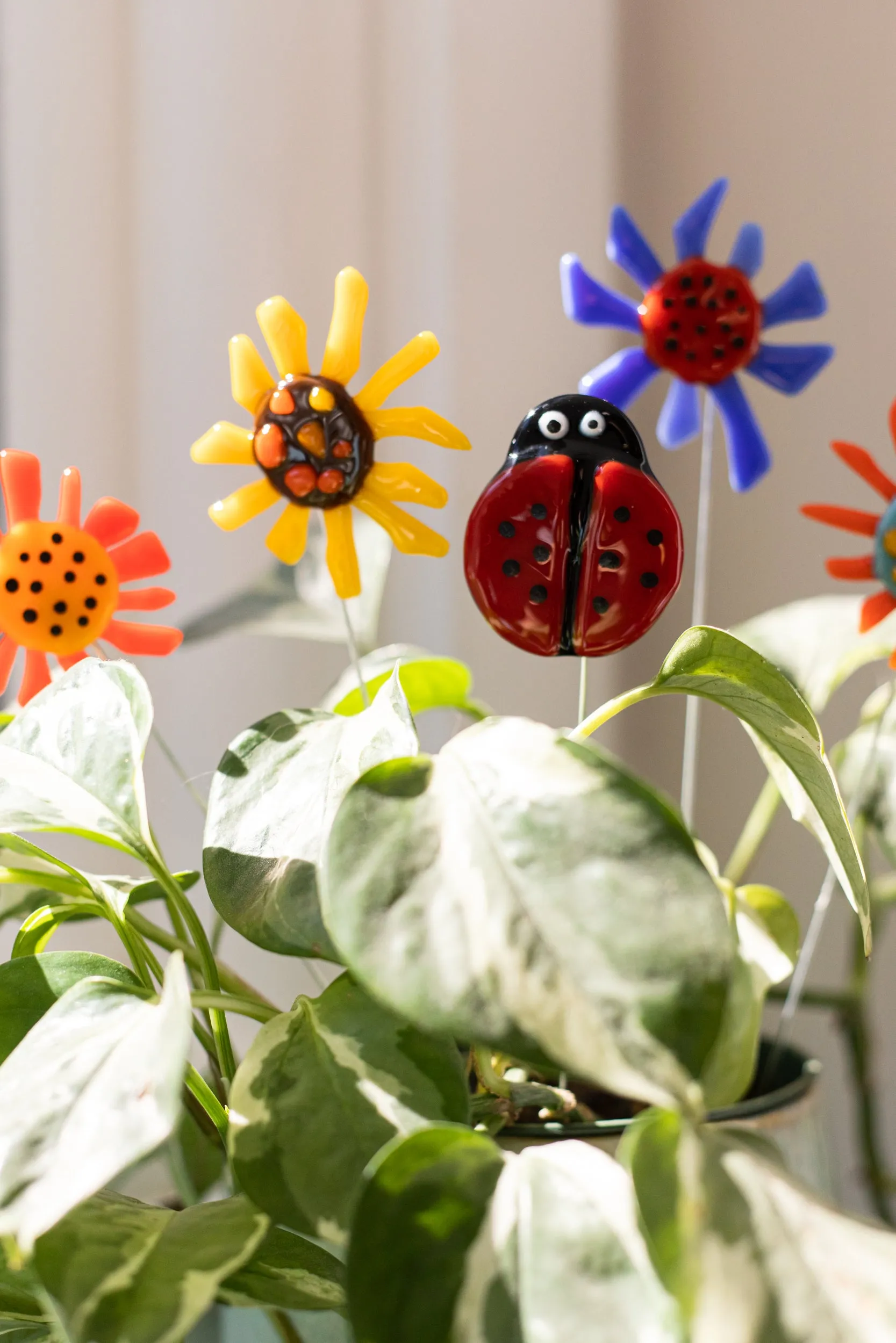 Ladybug Plant Stake- Set of 2