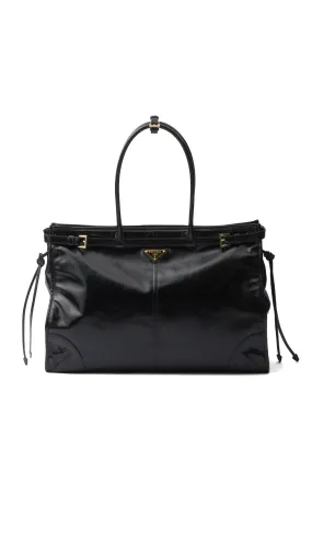 Large Leather Bag - Black