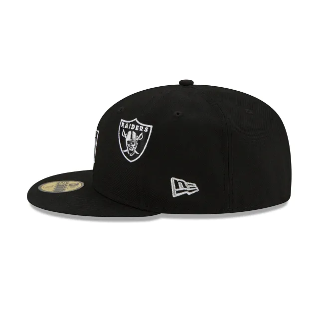 Las Vegas Raiders Fitted Hat - Black NFL 59FIFTY Men's